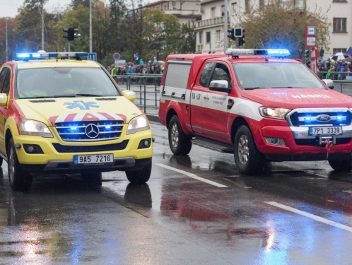 Cvičný požár v Nemocnici Pardubice